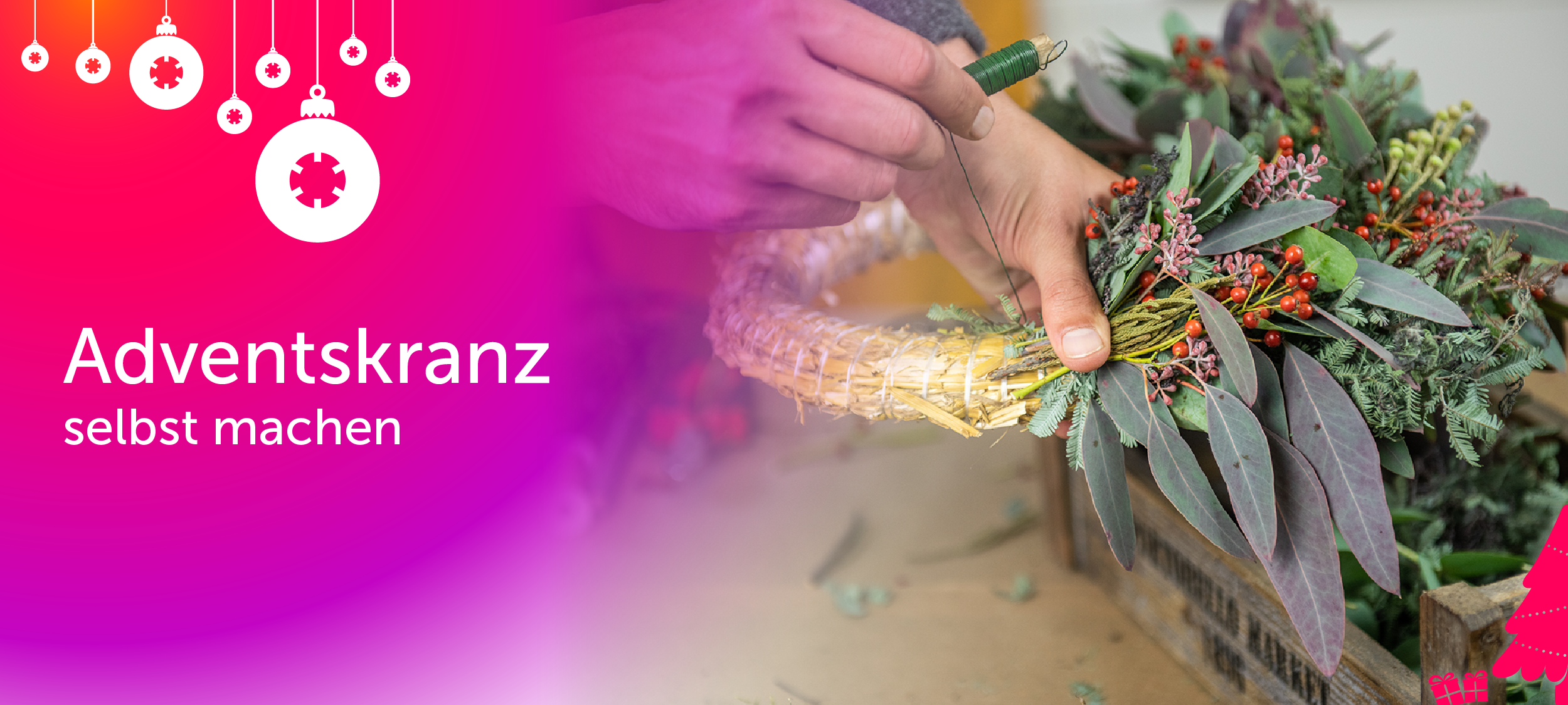 Adventskranz ganz einfach selbst basteln 